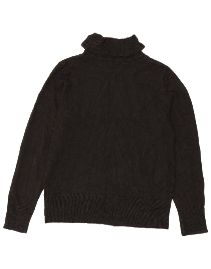 Marks & Spencer Suéter tipo jersey con cuello vuelto para mujer Reino Unido 44 Acrílico negro mediano