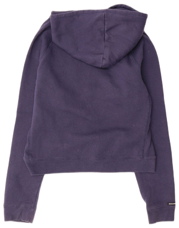 Abercrombie & Fitch Jersey con capucha y gráfico corto para mujer UK 46 Grande Azul marino