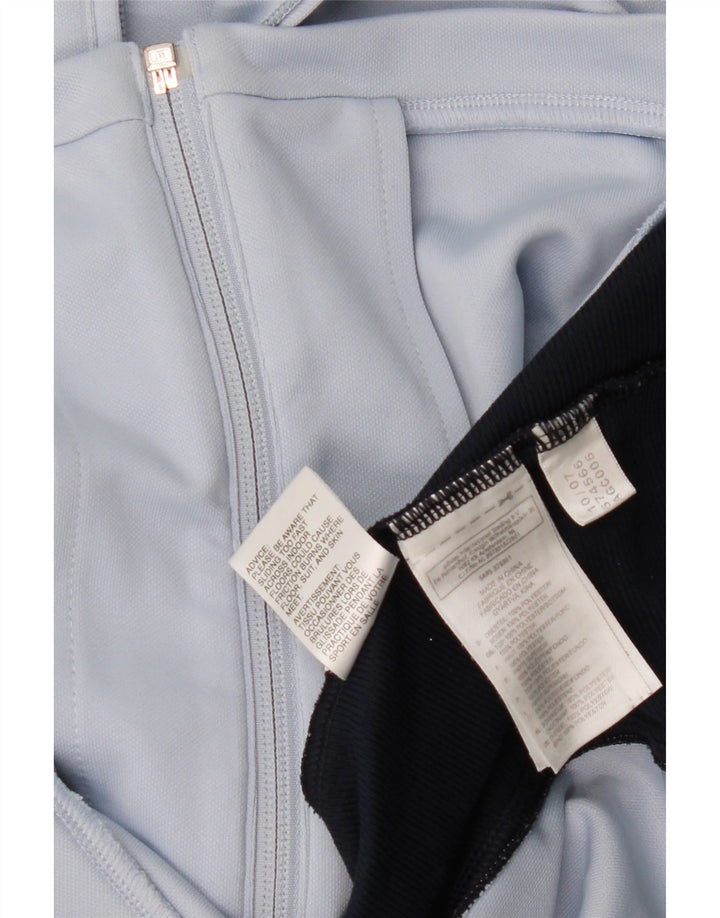 Adidas - Chaqueta de chándal para mujer (talla 40), color azul medio, poliéster