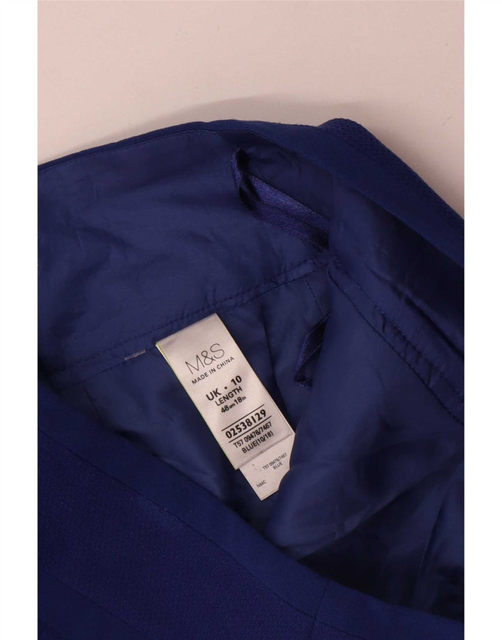 Marks & Spencer Minifalda para mujer UK 10 Small W30 Poliéster azul