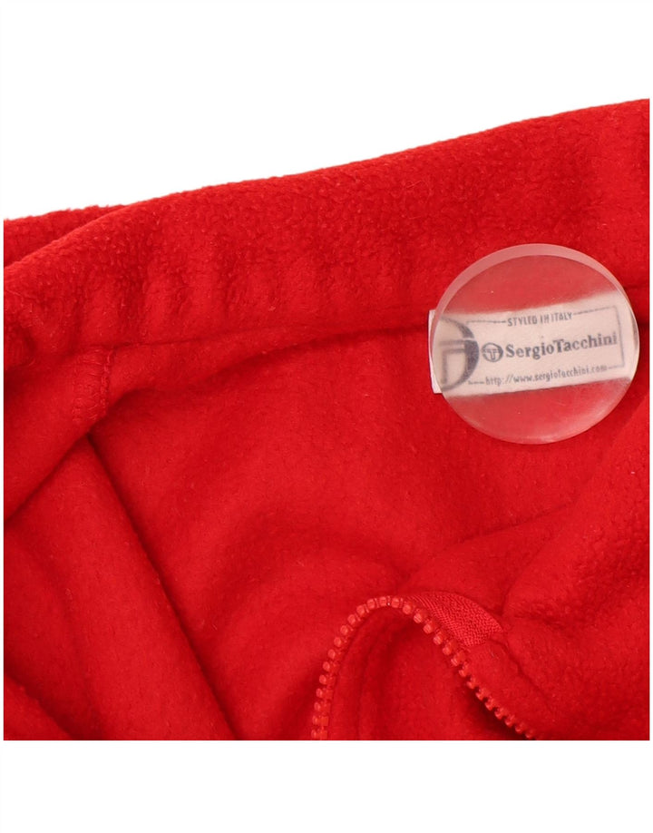 SERGIO TACCHINI Jersey polar con cuello y cremallera para hombre Poliéster rojo medio