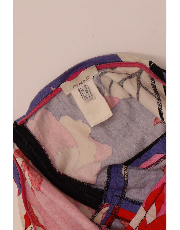 Pinko Minifalda para mujer UK 8 Small W30 Multicolor Floral