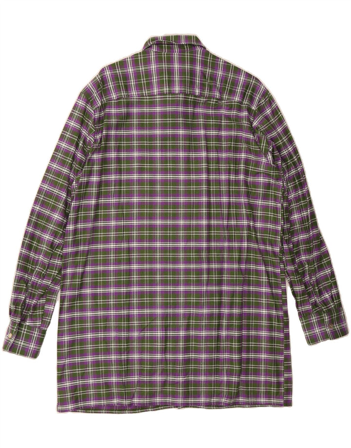 VINTAGE Mens Shirt Size 40 Medium Purple Check Cotton Vintage Vintage and Second-Hand Vintage from Messina Hembry 