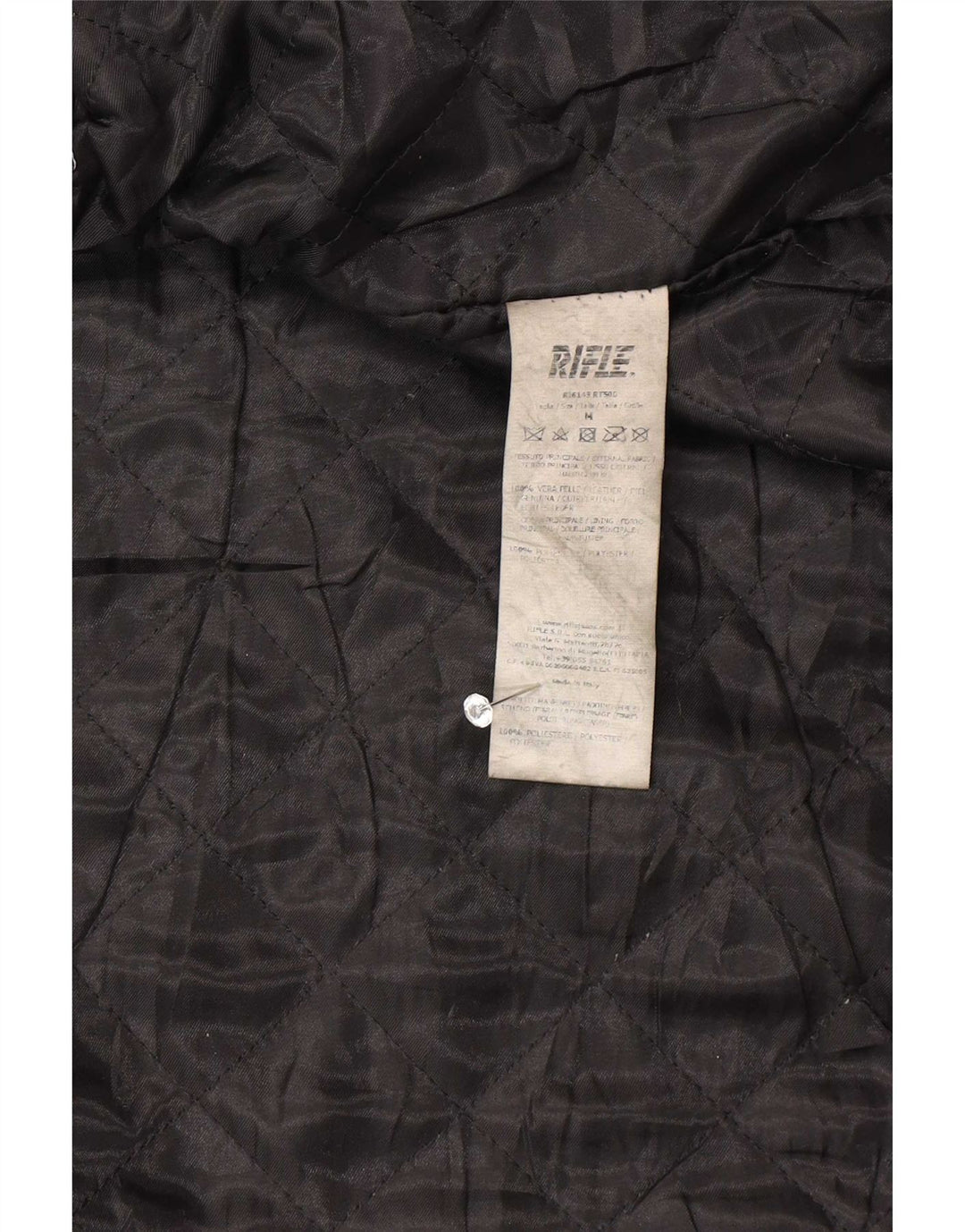 Rifle Mujer Cuero Racer Chaqueta Uk 14 Mediano Negro