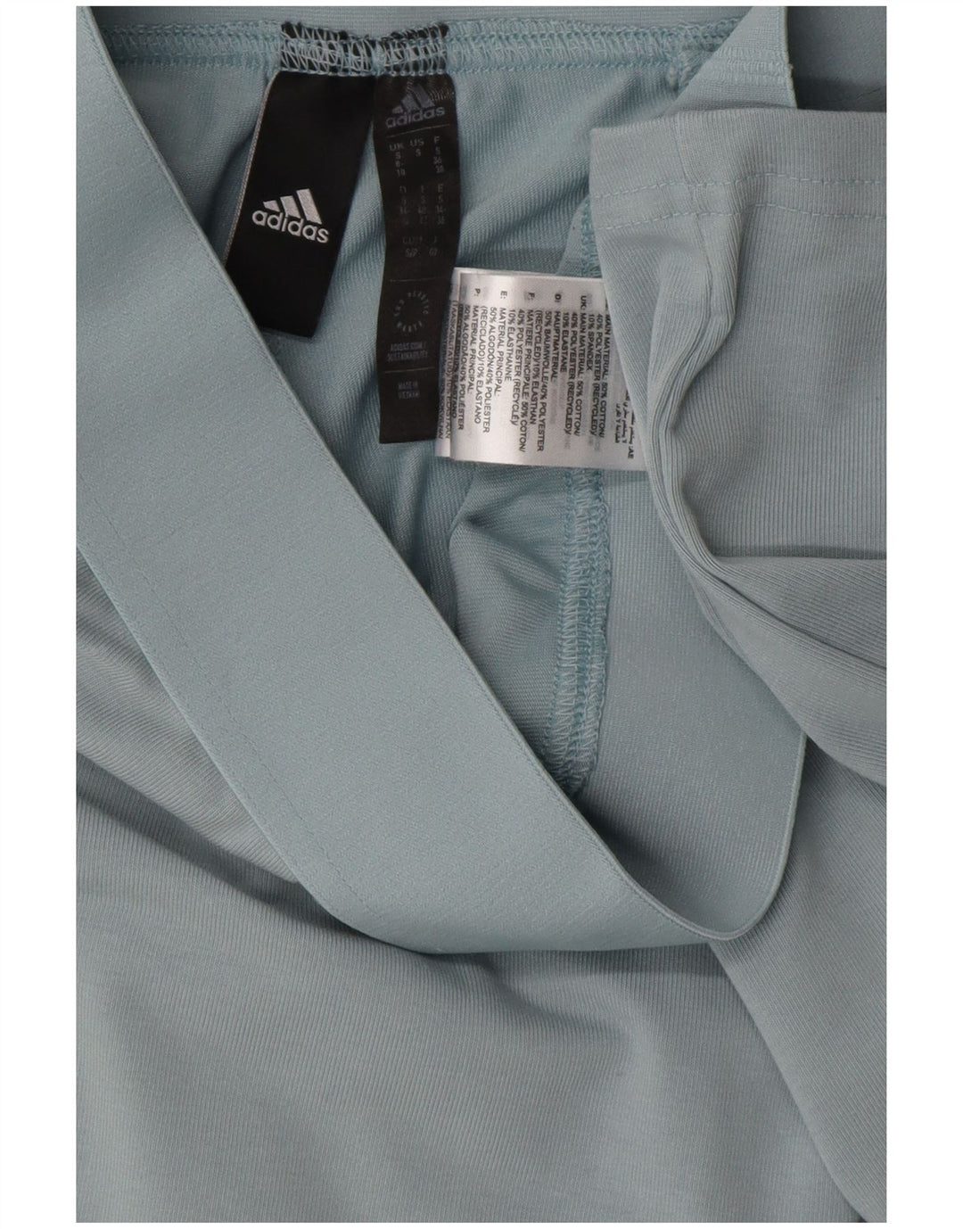 ADIDAS Leggings gráficos para mujer Reino Unido 8/10 Pequeño algodón azul