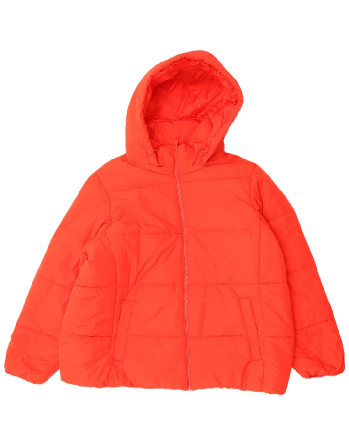 Marks & Spencer Chaqueta acolchada con capucha para mujer UK 22 3XL Poliéster rojo
