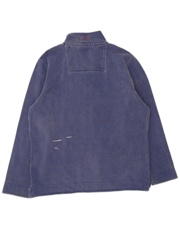 Crew Clothing Sudadera con cuello y cremallera para hombre Jersey 3XL Algodón azul marino