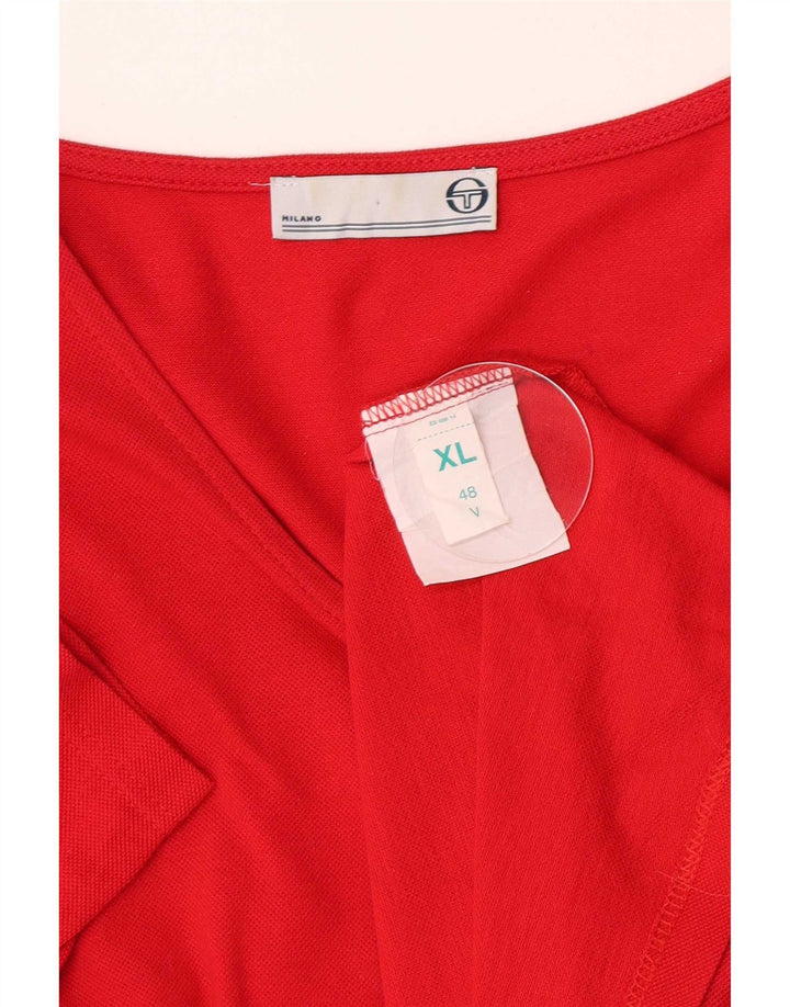 Sergio Tacchini Blusa de manga corta para mujer IT 48 XL Rojo