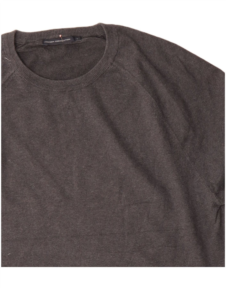 FRENCH CONNECTION Sudadera para Hombre Jersey Grande Gris Algodón