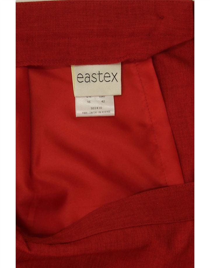 Eastex Falda lápiz para mujer UK 16 Large W30 Poliéster rojo