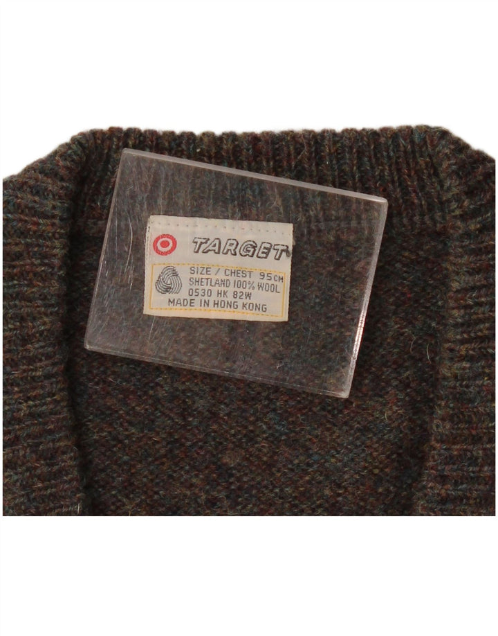 Vintage hombres chaleco tanque top pequeño gris Argyle/lana de diamante