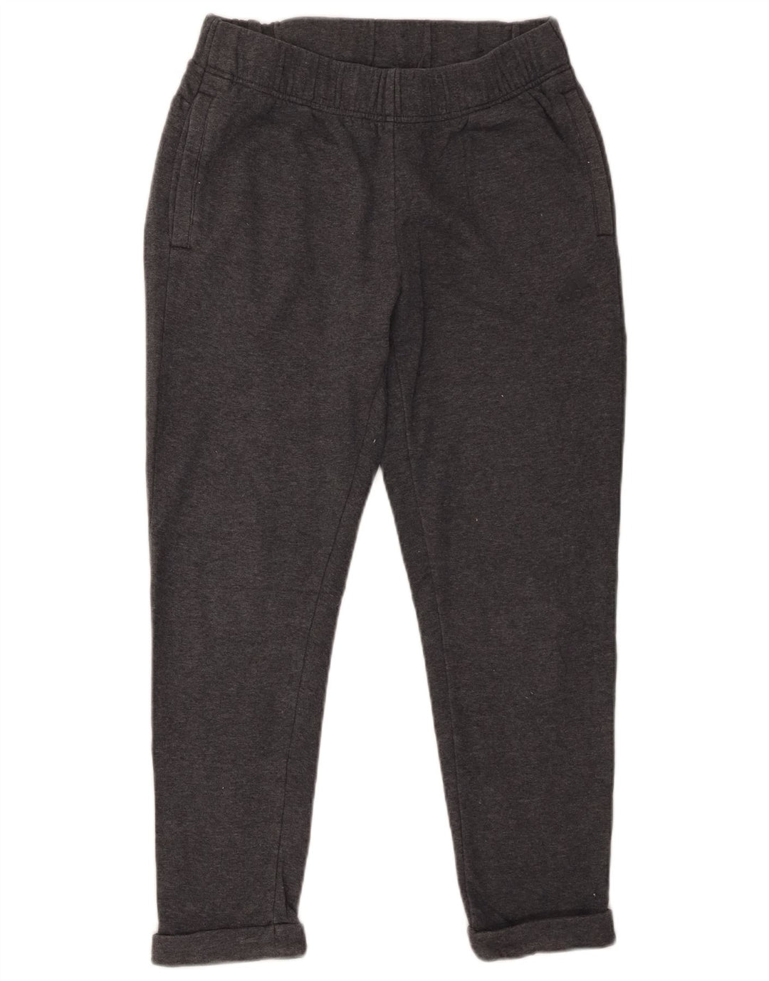 Adidas - Pantalones de chándal para mujer, talla 8/10, algodón gris pequeño