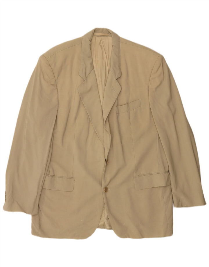 HUGO BOSS Chaqueta tipo blazer de 2 botones para hombre UK 38 Lana virgen beige mediana