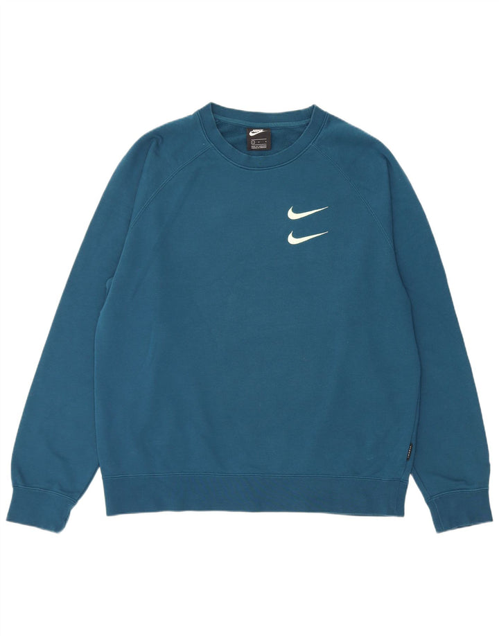 Nike - Sudadera con gráfico para hombre, talla grande, algodón azul marino
