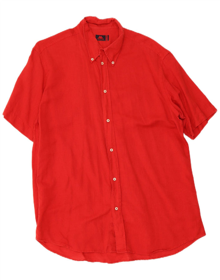 Kappa Camisa Manga Corta Hombre 2XL Algodón Rojo
