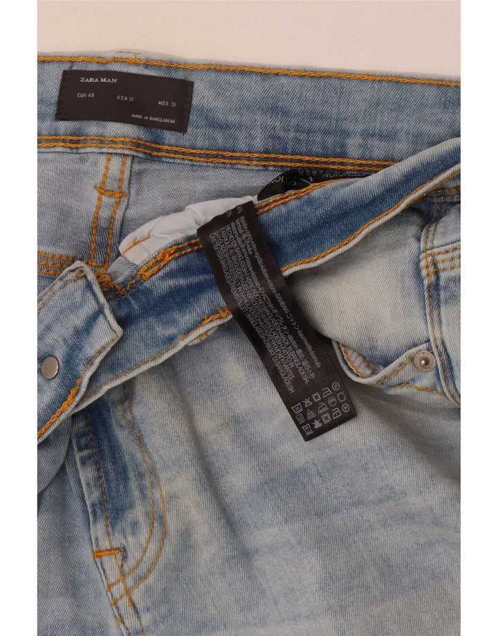 Zara Mens Slim Jeans EU 40 Medium W31 L26 Algodón Azul