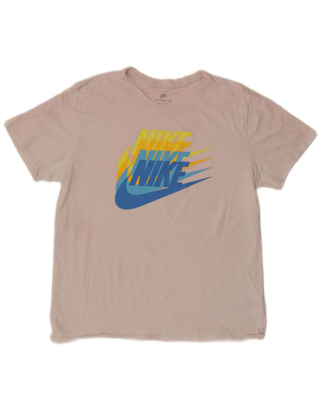 NIKE Camiseta gráfica de corte atlético para hombre Top XL Algodón rosa