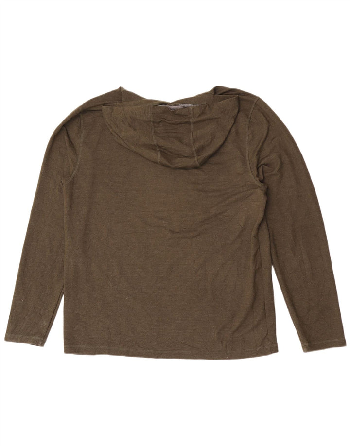 Orvis - Sudadera con capucha para hombre, tamaño grande, color caqui, rayón