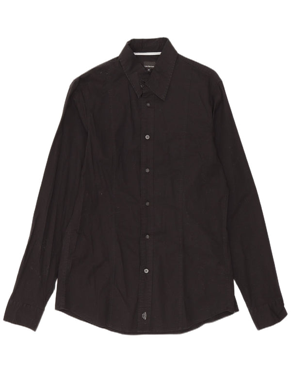 Camisa Calvin Klein Jeans Hombre Algodón Medio Negro