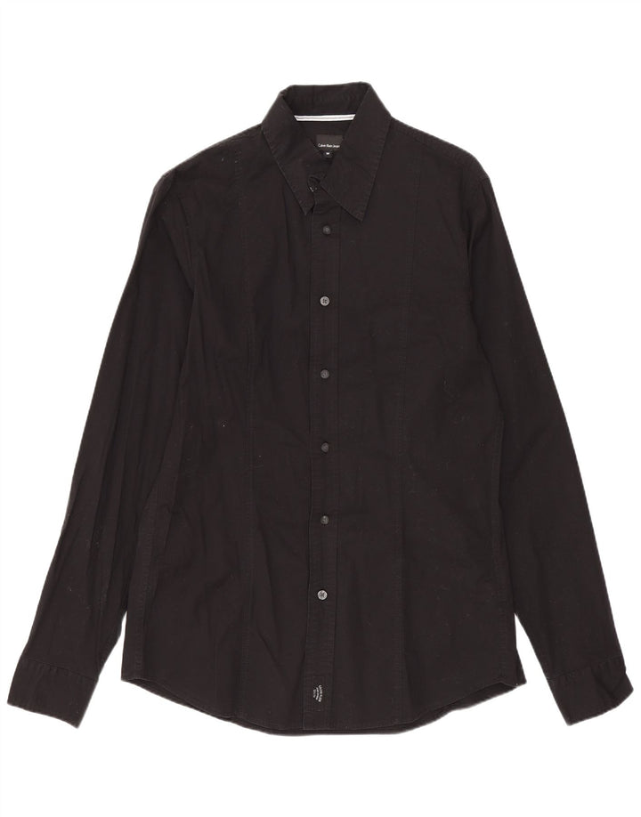 Camisa Calvin Klein Jeans Hombre Algodón Medio Negro