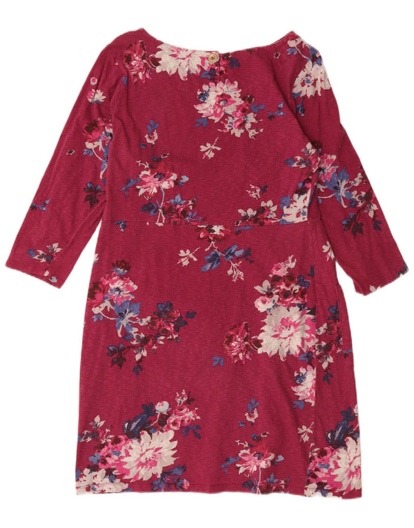Joules Vestido tubo de manga 3/4 para mujer UK 44 Algodón floral rosa grande
