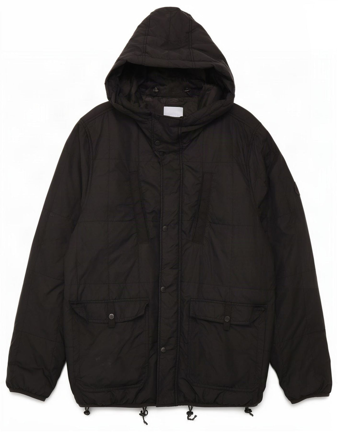 Chaqueta acolchada con capucha para hombre Bench UK 40 Large Poliamida negra