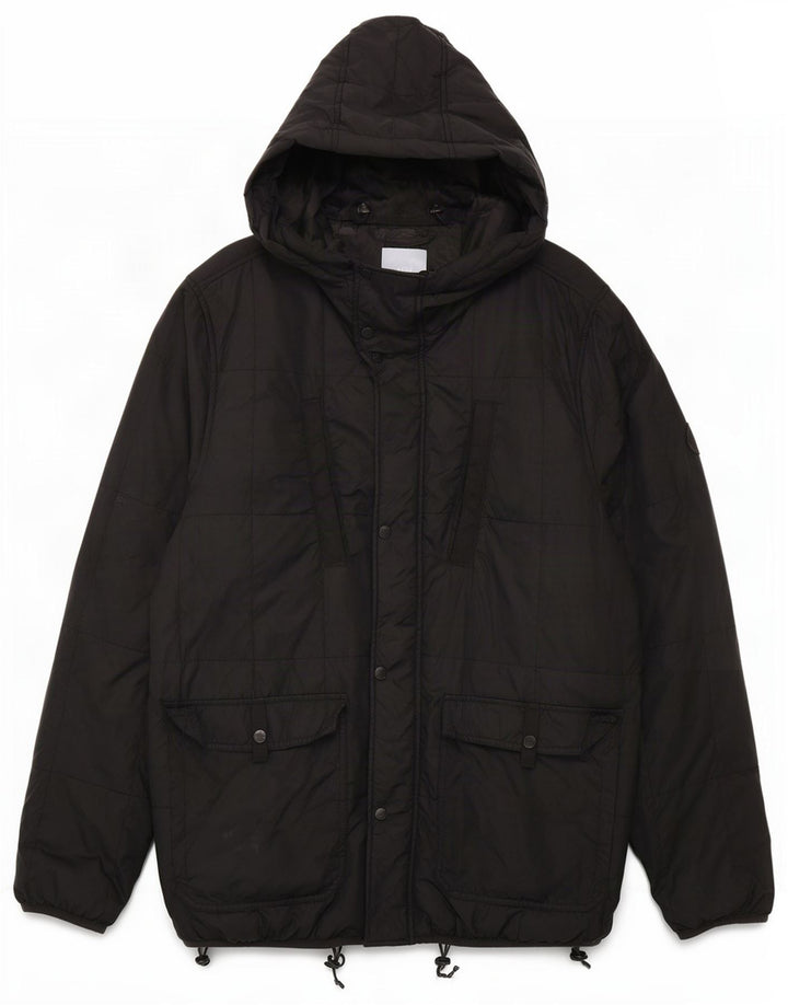 Chaqueta acolchada con capucha para hombre Bench UK 40 Large Poliamida negra