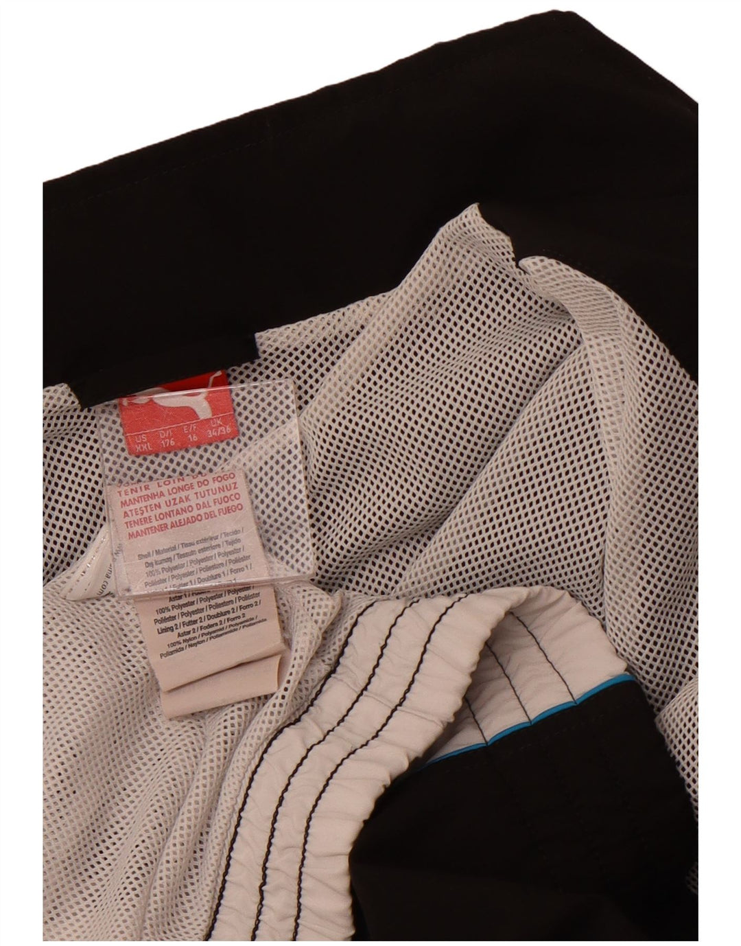 PUMA Chaqueta de chándal con gráfico para niños 15-16 años, color negro