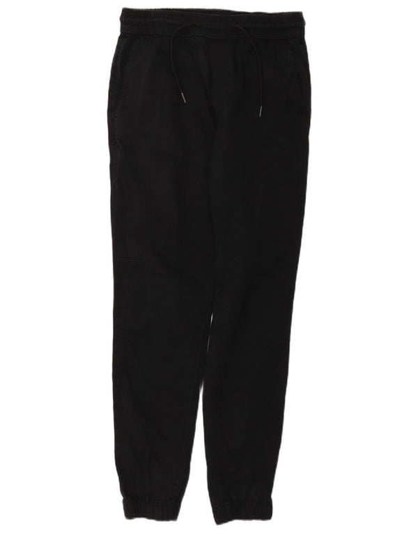 Zara Mens Joggers Pantalones Casuales Pequeño W30 L28 Algodón Negro