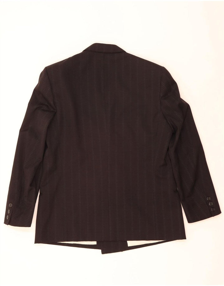 VENTANNI Chaqueta tipo blazer con doble botonadura para hombre IT 52 XL Rayas negras