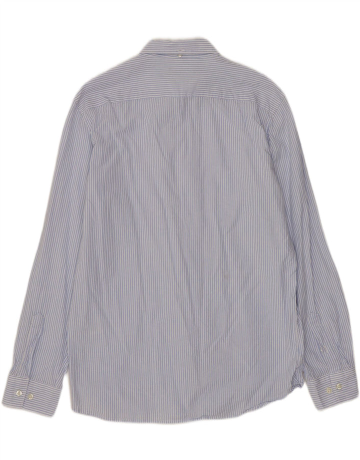 Camisa para hombre de French Connection, talla grande, de algodón a rayas diplomáticas, color azul