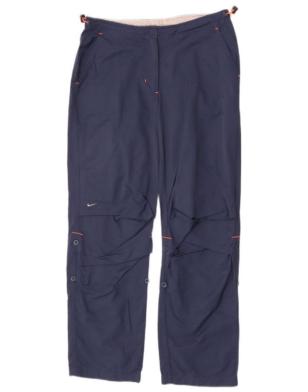 Nike Pantalones rectos para mujer US 12/14 Large W30 L28 Azul Algodón