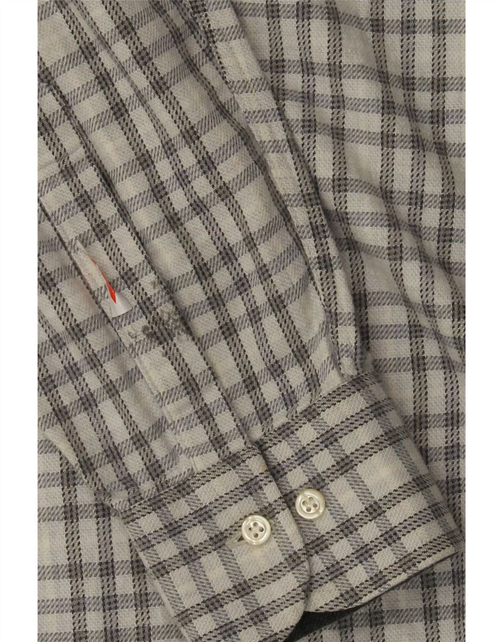 Camisa Cassera para hombre talla 41 16 cuadros blancos grandes