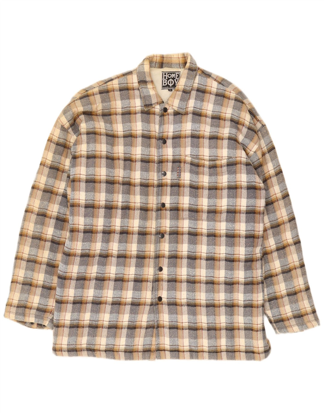 Home Boy Cazadora bomber estampada para hombre UK 42 XL Algodón a cuadros multicolor