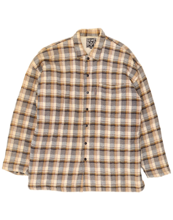 Home Boy Cazadora bomber estampada para hombre UK 42 XL Algodón a cuadros multicolor