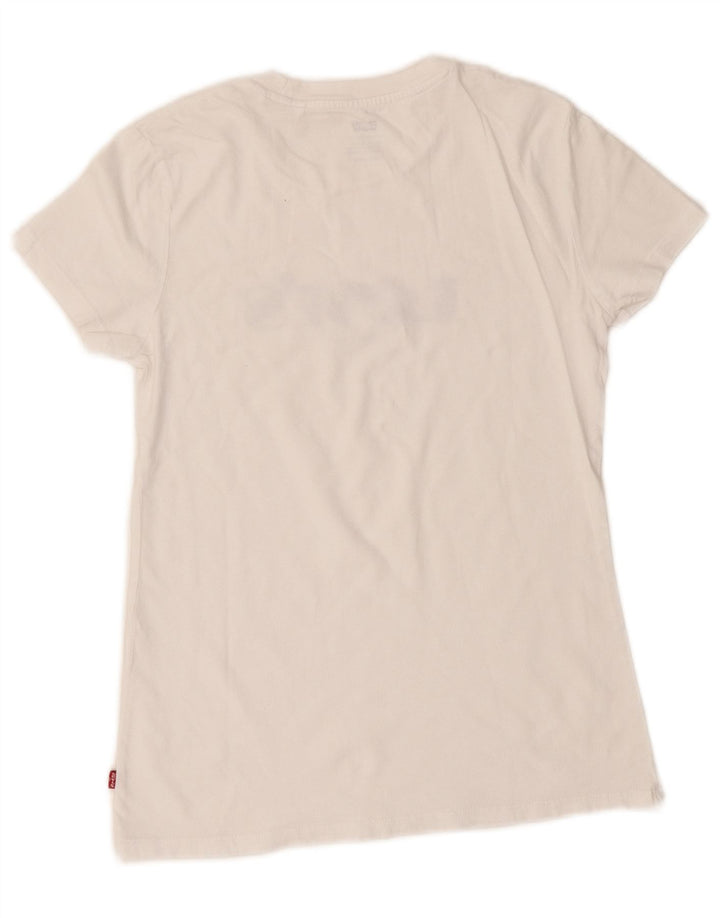 Levi's Camiseta con gráfico extragrande para mujer UK 2 2XS Blanco
