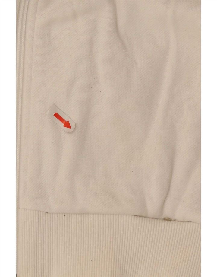 Puma Chaqueta de chándal para hombre, talla grande, algodón blanco con bloques de color