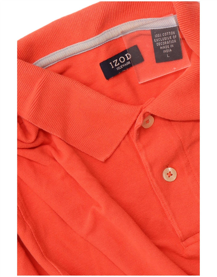 Izod Polo Hombre Grande Naranja Algodón