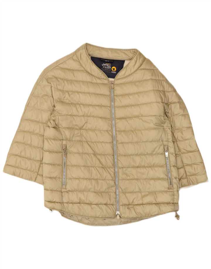 Ciesse Piumini Chaqueta acolchada de manga corta para mujer UK 42 Medium Beige