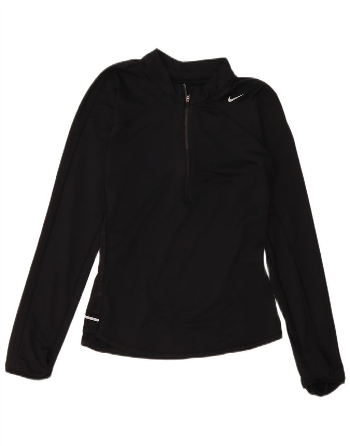 Nike Dri Fit - Chándal con cremallera y cuello para mujer, talla M, color negro