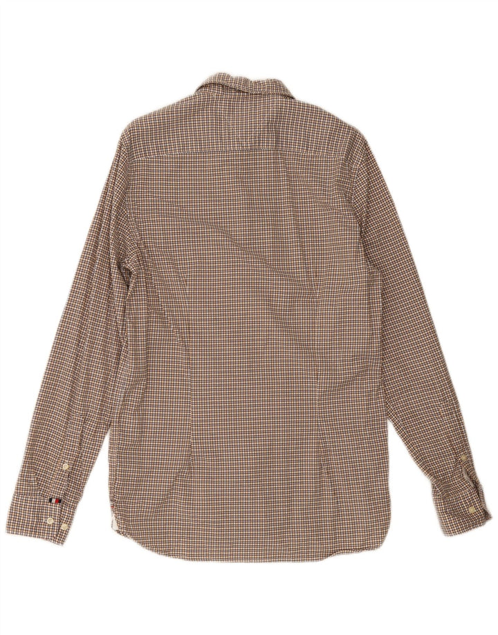 TOMMY HILFIGER Camisa Slim Fit De Algodón A Cuadros Amarillo Medio