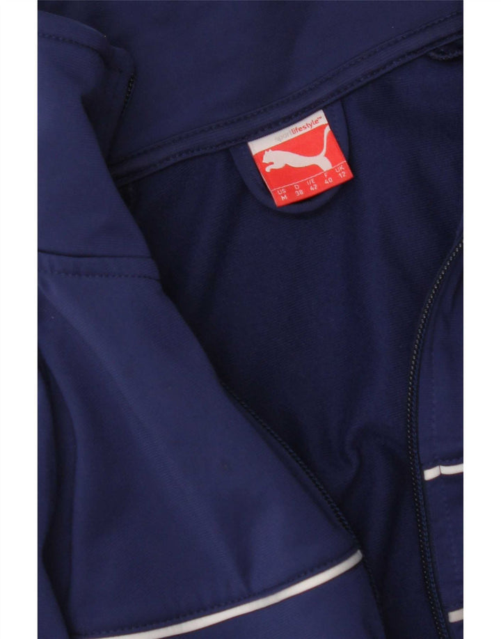 Puma Mujer Chándal Top Chaqueta UK 12 Medio Azul Marino