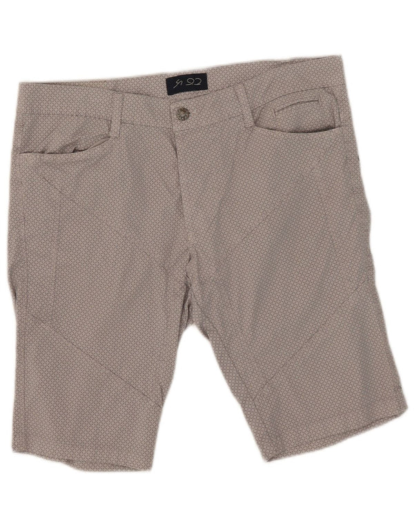 9.2 by Carlo Chionna Shorts casuales para hombre W34 Grande Gris Geométrico
