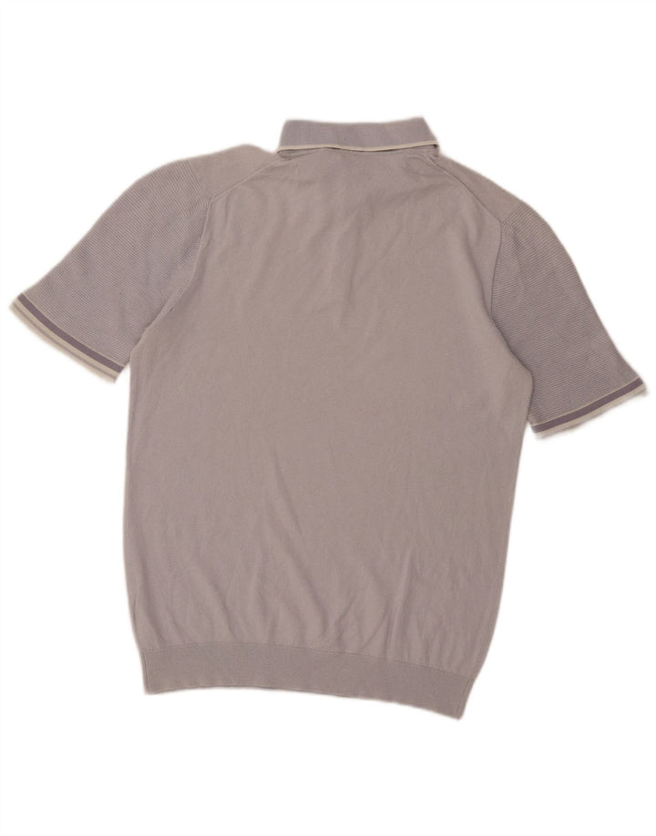 Polo Reiss para hombre de algodón gris medio