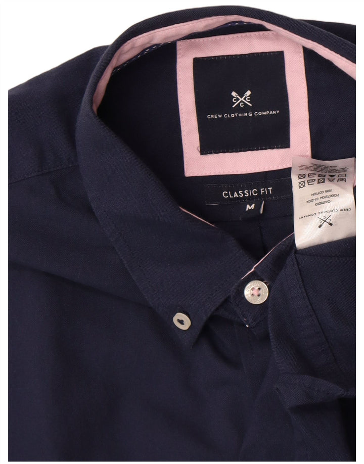 Crew Clothing Camisa de corte clásico para hombre Algodón azul marino mediano