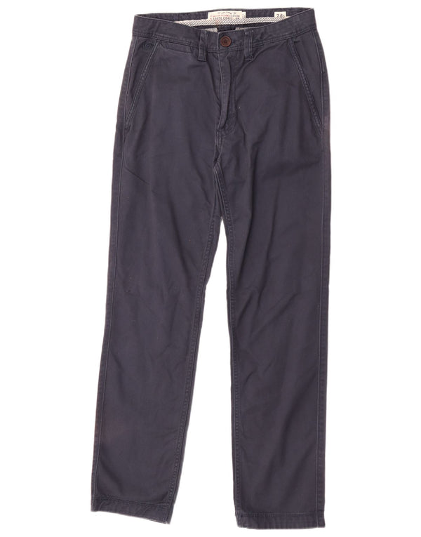 Pantalón chino recto para hombre Fat Face W28 L30 Azul marino Algodón