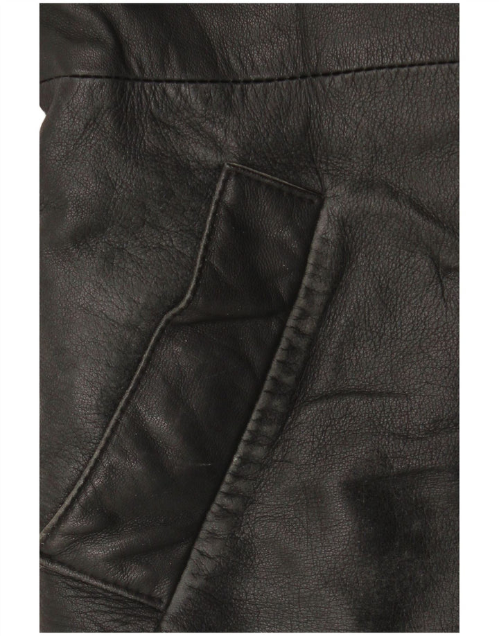 Chaqueta de cuero para mujer Dama IT 44 Medium Black Colourblock Leather
