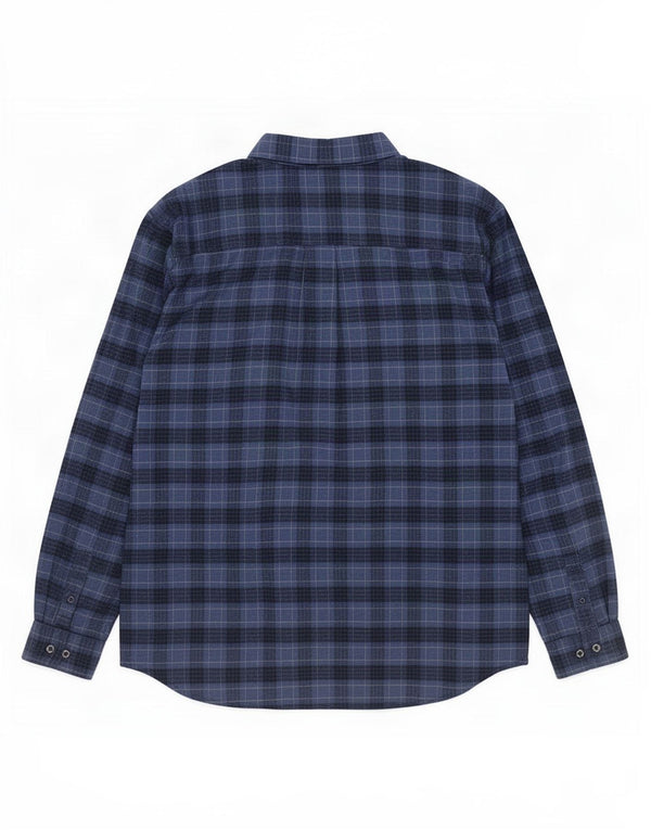 Columbia Camisa de franela de ajuste regular para hombre XL Algodón a cuadros azul marino