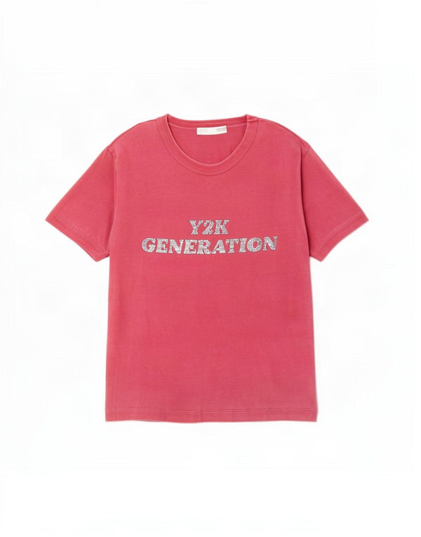 Zara Mujer Camiseta Gráfica Top UK 10 Small Rosa Algodón