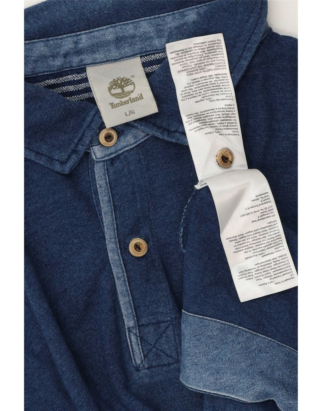 Timberland Polo para hombre grande azul marino algodón